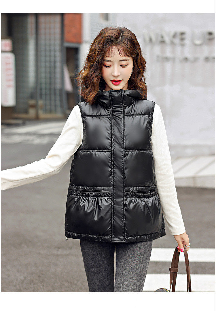 Western Style Hooded Vest Coat-Outerwear
