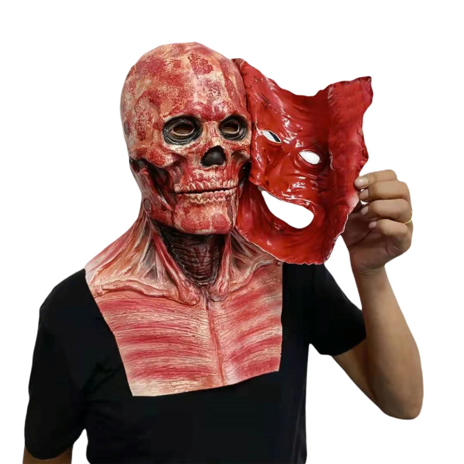 Spooky Halloween Double-layer Ripped Mask