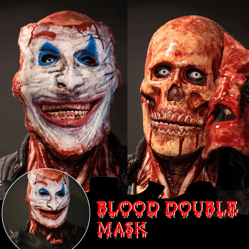 Spooky Halloween Double-layer Ripped Mask