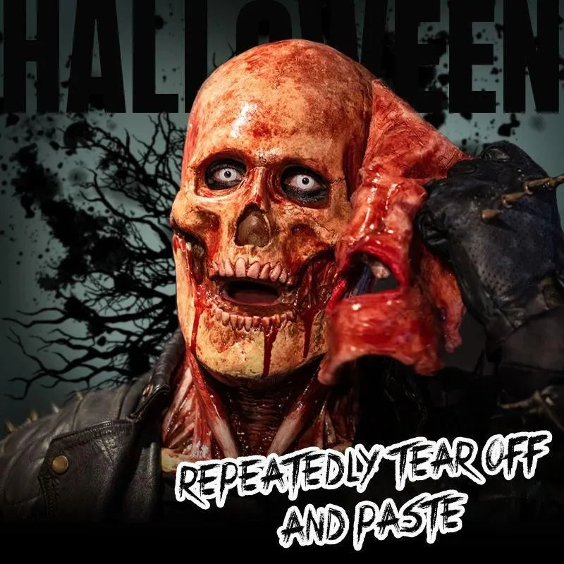 Spooky Halloween Double-layer Ripped Mask
