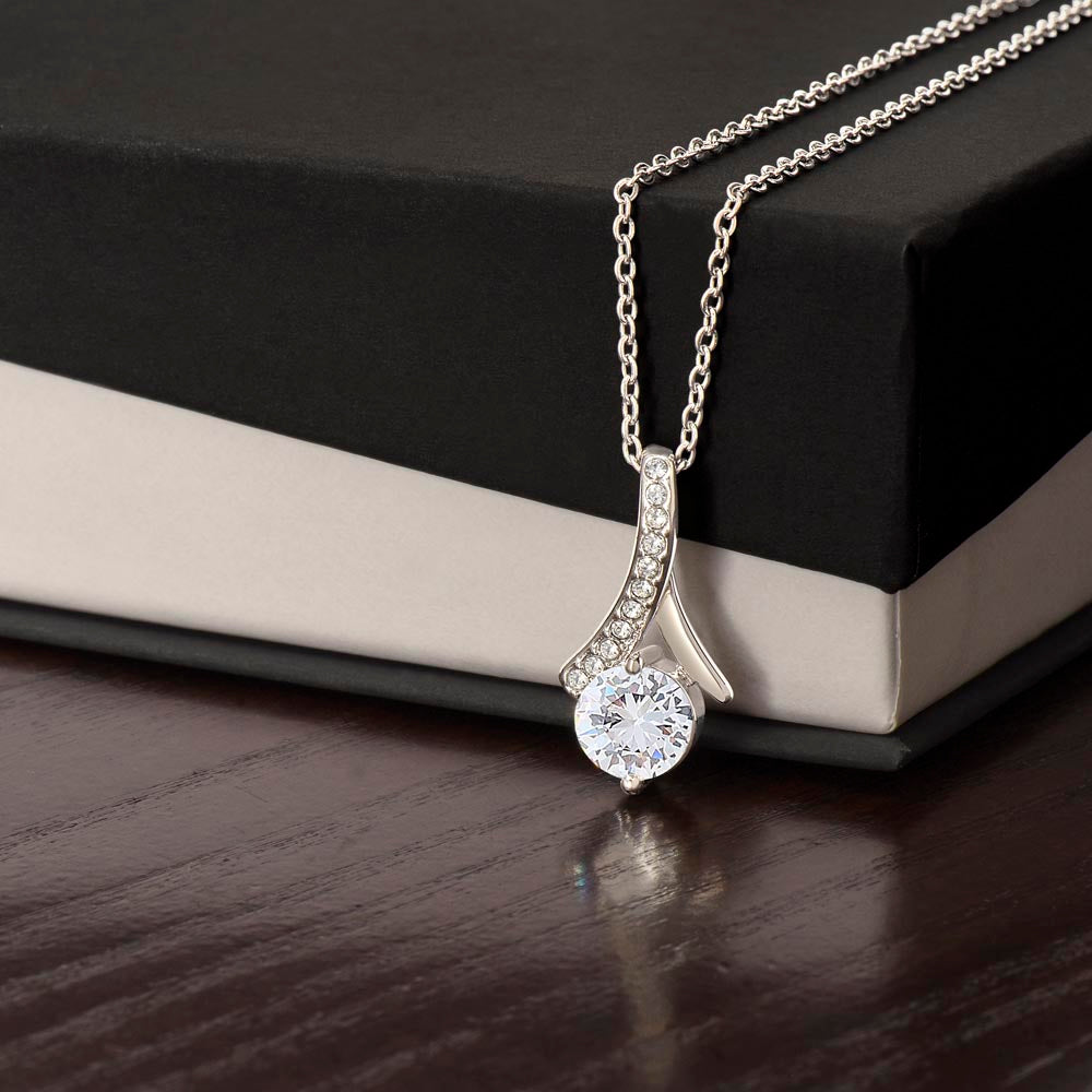 To My Dearest Daughter message card with the adorable Alluring Beauty Necklace.