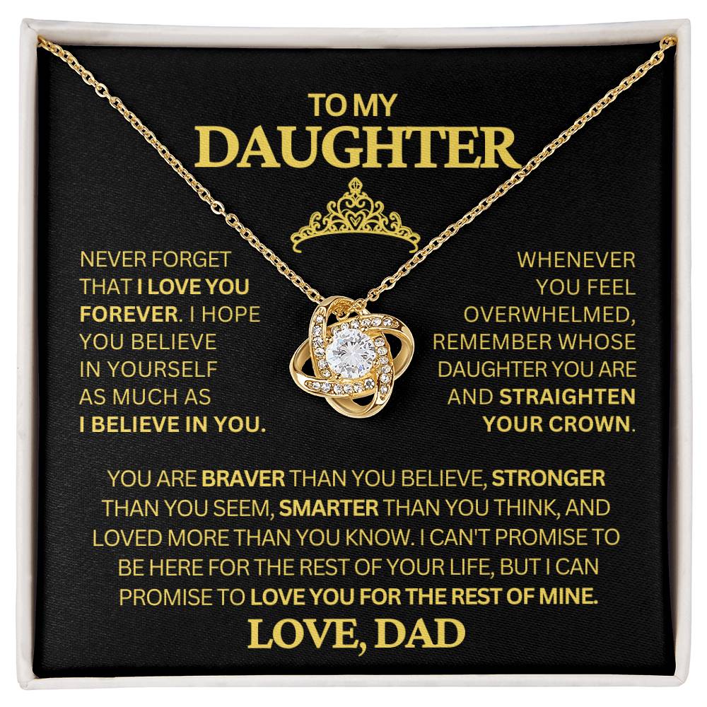 To My Daughter From Dad / Love Knot Necklace