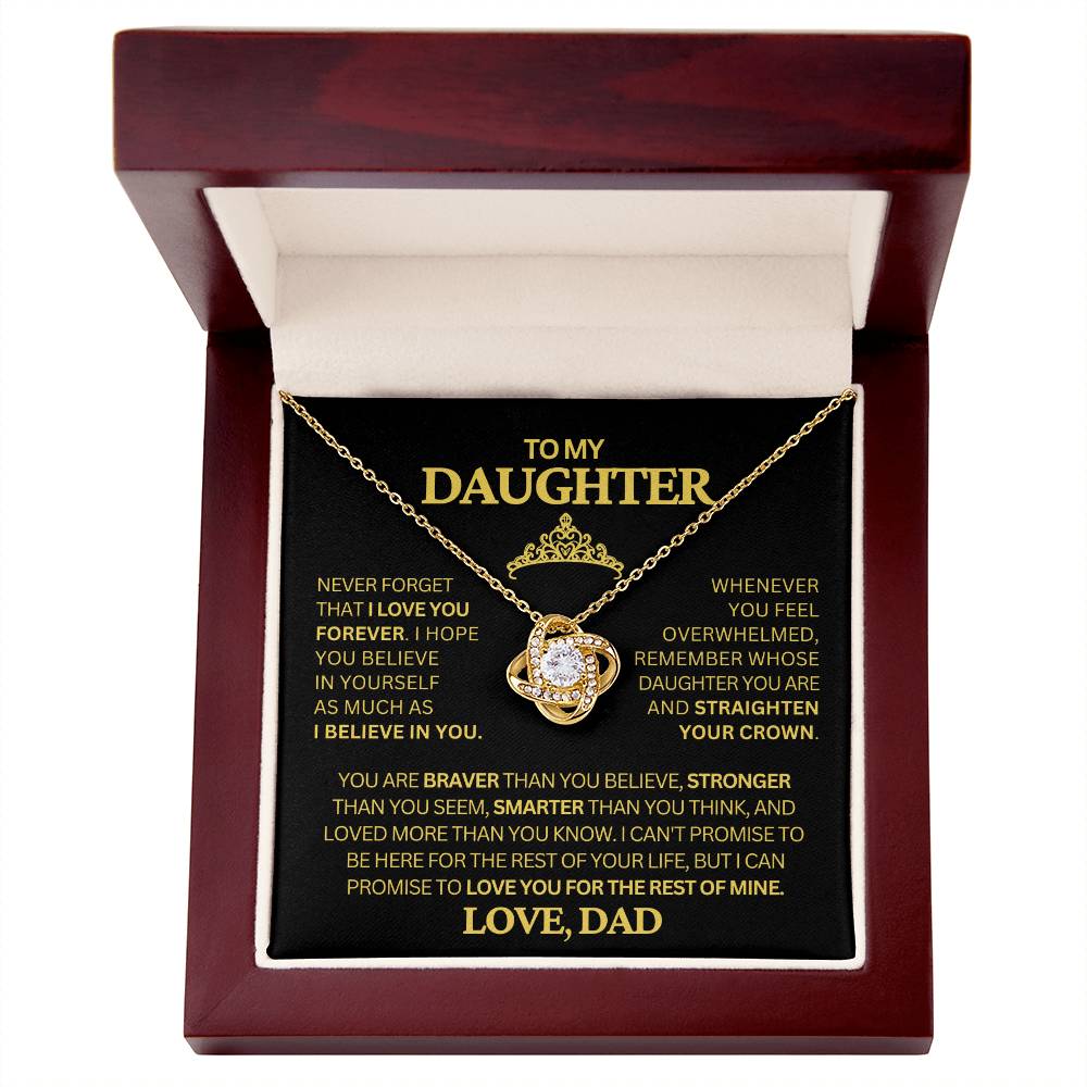 To My Daughter From Dad / Love Knot Necklace