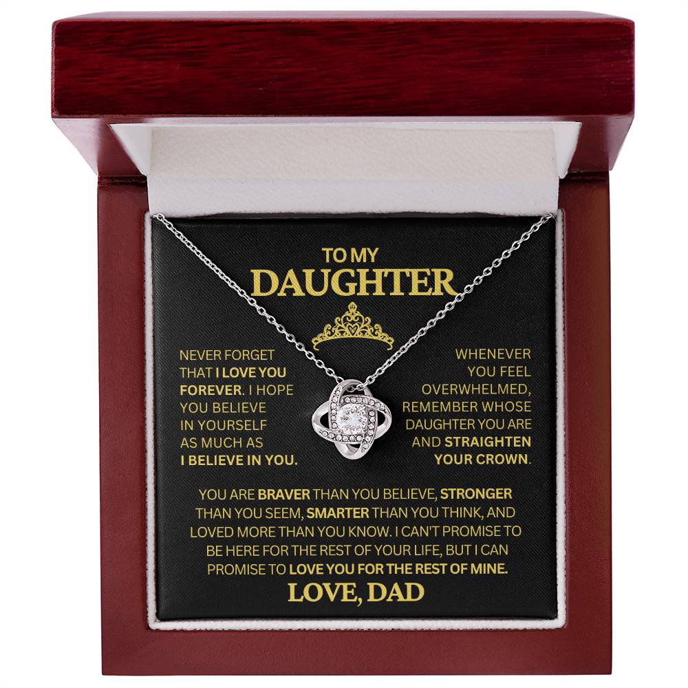 To My Daughter From Dad / Love Knot Necklace
