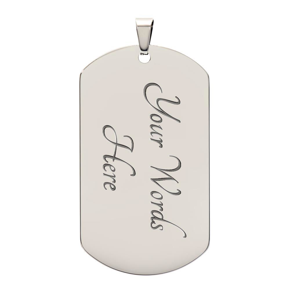 TO MY SON DOG TAG BLK AND GOLD