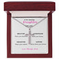 TO MY DAUGHTER FROM DAD WITH LOVE ONLY STAINLESS CROSS NECKLACE
