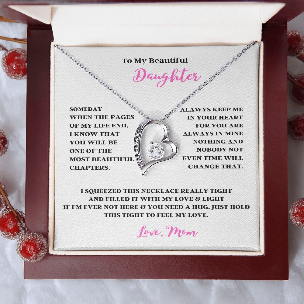 TO MY BEAUTIFUL DAUGHTER THE FOREVER LOVE NECKLACE
