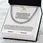 TO MY SPECIAL NEEDS SON HERE'S A REAL NICE CUBAN LINK CHAIN TO SHOW MY LOVE