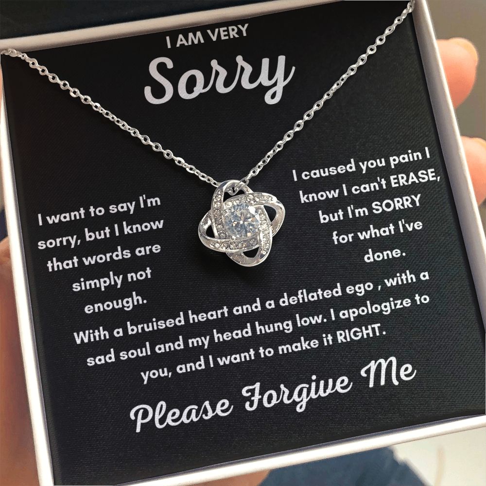 Mend With Love: The Love Knot Beautiful Necklace - An Apology Gift of Forgiveness