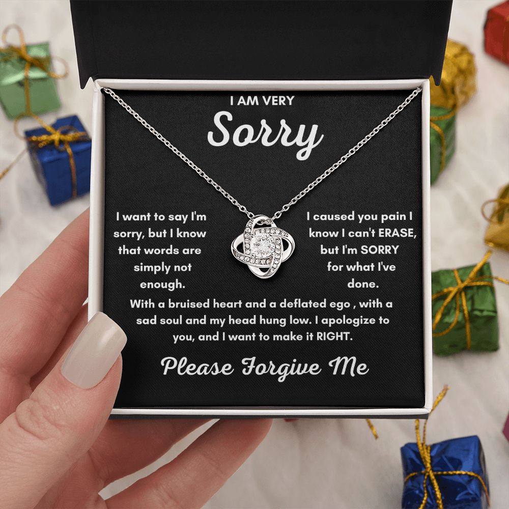 Mend With Love: The Love Knot Beautiful Necklace - An Apology Gift of Forgiveness