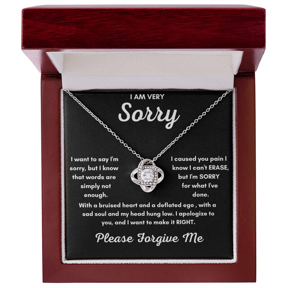 Mend With Love: The Love Knot Beautiful Necklace - An Apology Gift of Forgiveness