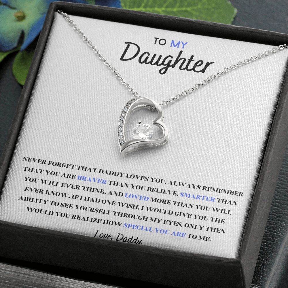 TO MY DAUGHTER, I WILL FOREVER LOVE YOU NECKLACE
