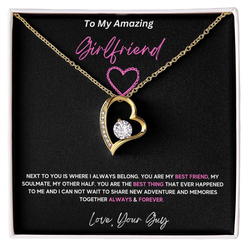 To My Amazing Girlfriend on demand love necklace message card