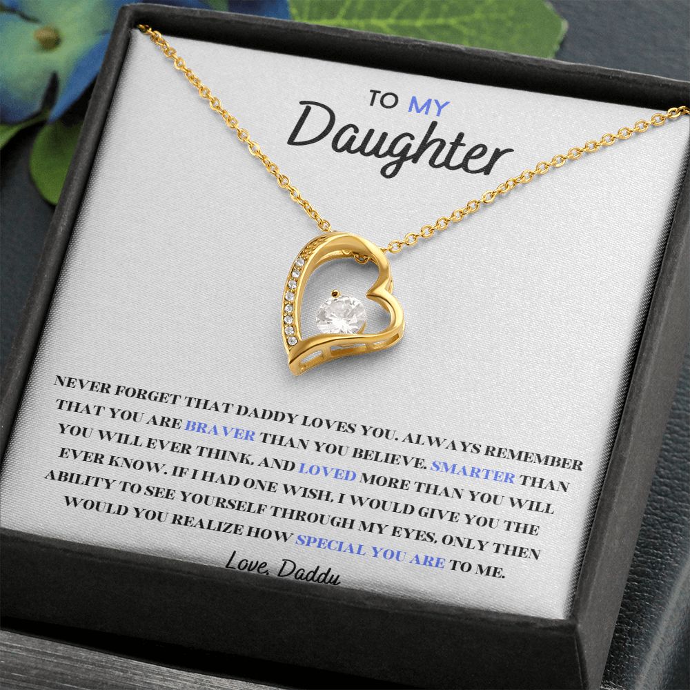 TO MY DAUGHTER, I WILL FOREVER LOVE YOU NECKLACE