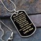 TO MY SON DOG TAG BLK AND GOLD