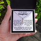 To My Dearest Daughter message card with the adorable Alluring Beauty Necklace.