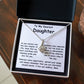 To My Dearest Daughter message card with the adorable Alluring Beauty Necklace.
