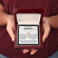 To My Dearest Daughter the message gift card from dad with the Alluring Beauty Necklace
