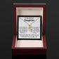 To My Dearest Daughter the message gift card from dad with the Alluring Beauty Necklace