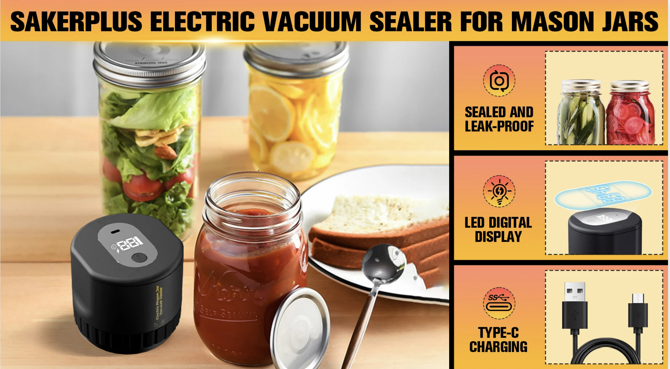 FreshSaver Mason Magic - Preserve Food Freshness with Ease