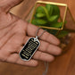 TO MY SON DOG TAG BLK AND GOLD