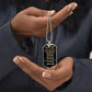 TO MY SON DOG TAG BLK AND GOLD