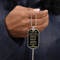 TO MY SON GRADUATION 2023 LOVE DOG TAG NECKLACE