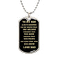 TO MY SON DOG TAG BLK AND GOLD