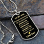 TO MY SON DAG TAG NECKLACE GRADUATION LOVE DAD