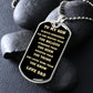TO MY SON DOG TAG BLK AND GOLD