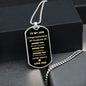 TO MY SON DAG TAG NECKLACE GRADUATION LOVE DAD
