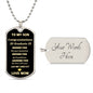 TO MY SON GRADUATION 2023 LOVE DOG TAG NECKLACE