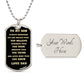 TO MY SON DOG TAG BLK AND GOLD