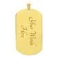 TO MY SON DOG TAG NEVER MGS BLK AND GOLD