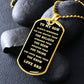 TO MY SON DOG TAG BLK AND GOLD