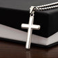 TO MY DAUGHTER FROM DAD WITH LOVE ONLY STAINLESS CROSS NECKLACE