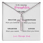 TO MY DAUGHTER FROM DAD WITH LOVE ONLY STAINLESS CROSS NECKLACE