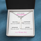 TO MY DAUGHTER FROM DAD WITH LOVE ONLY STAINLESS CROSS NECKLACE