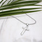 TO MY SPECIAL NEEDS SON FROM MOMMY STAINLESS CROSS NECKLACE