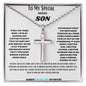 TO MY SPECIAL NEEDS SON, STAINLESS CROSS NECKLACE
