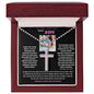 TO MY SPECIAL NEEDS SON FROM MOMMY STAINLESS CROSS NECKLACE