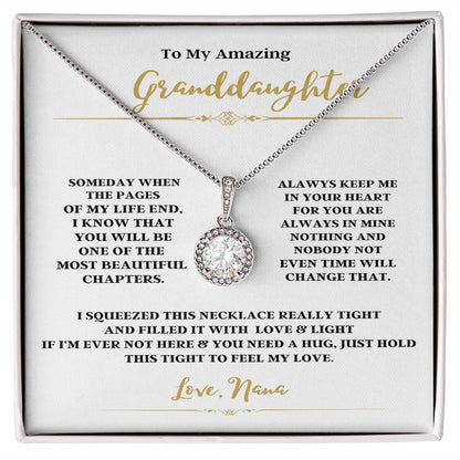 TO MY AMAZING GRANDDAUGHTER WITH THE ETERNAL HOPE NECKLACE