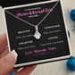 TO MY AMAZING GRANDDAUGHTER ENJOY THE ALLURING BEAUTY NECKLACE YOU ARE LOVED