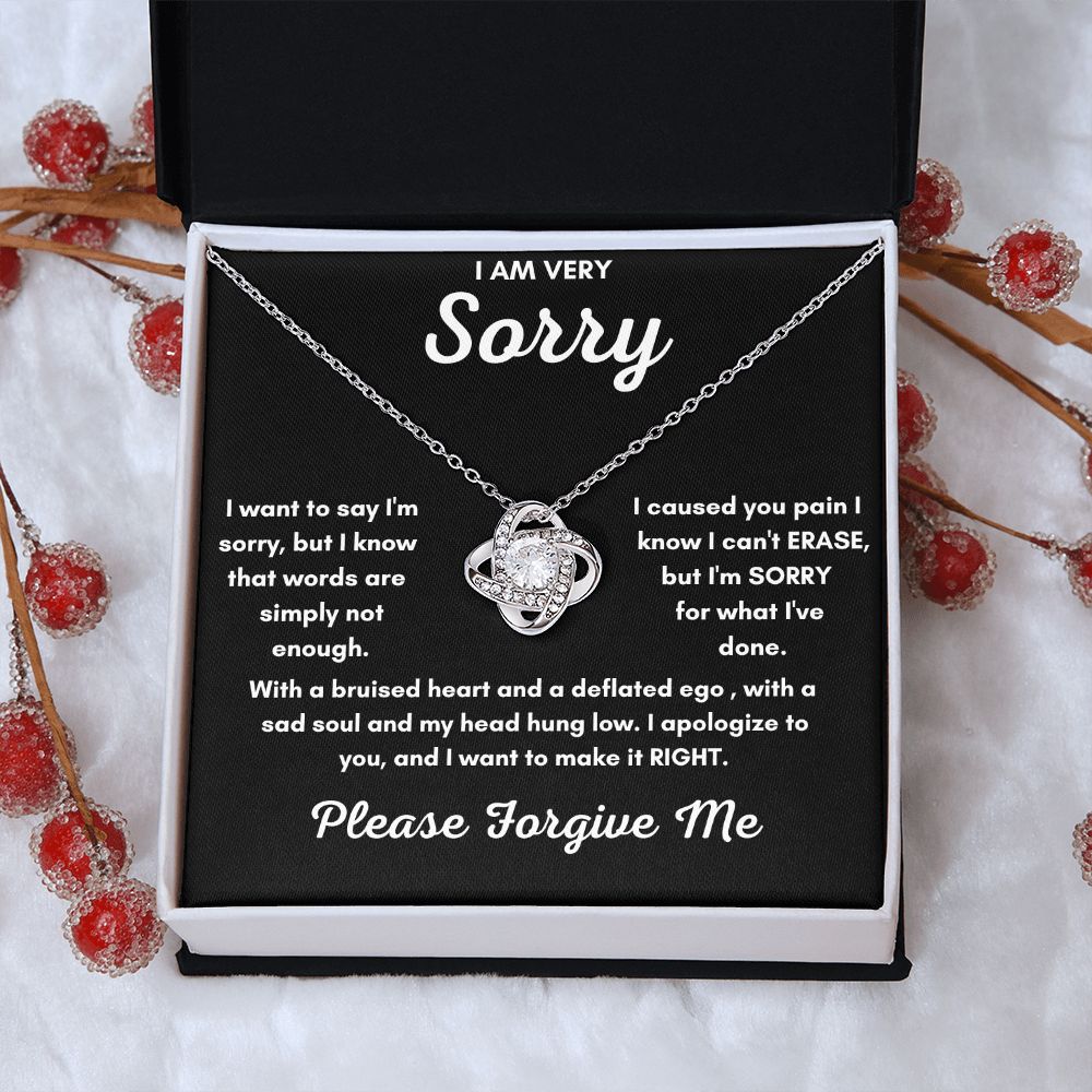 Mend With Love: The Love Knot Beautiful Necklace - An Apology Gift of Forgiveness