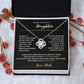 TO MY BEAUTIFUL DAUGHTER THE LOVE KNOT NECKLACE FROM DAD