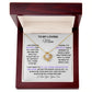 TO MY LOVING MOM LOVE KNOT NECKLACE FROM YOUR SON