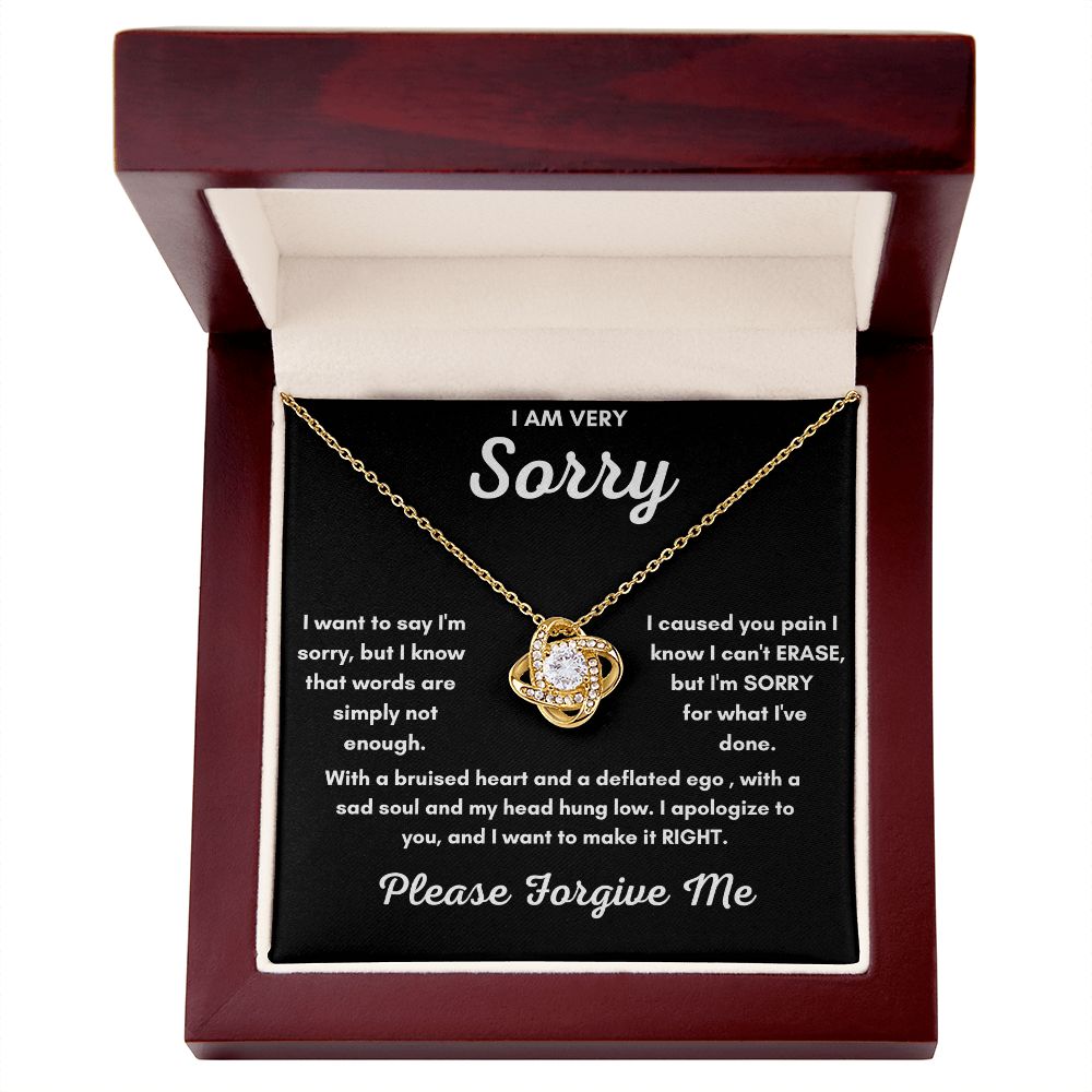 Mend With Love: The Love Knot Beautiful Necklace - An Apology Gift of Forgiveness