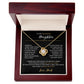 TO MY BEAUTIFUL DAUGHTER THE LOVE KNOT NECKLACE FROM DAD
