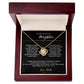 TO MY BEAUTIFUL DAUGHTER LOVE DAD ENJOY THE LOVE KNOT NECKLACE