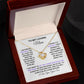 TO MY LOVING MOM LOVE KNOT NECKLACE FROM YOUR SON